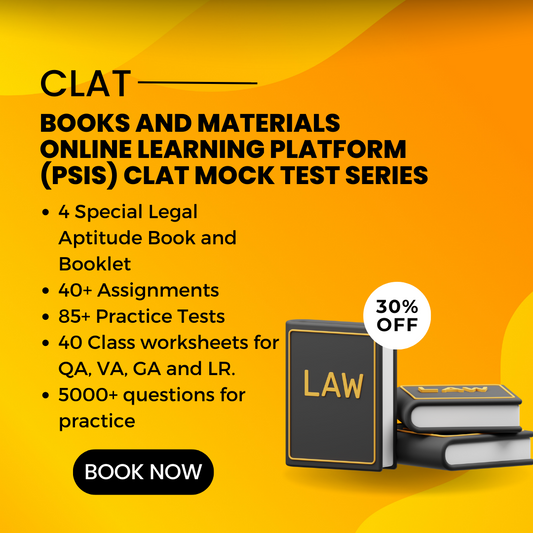 CLAT 2024 Books, Materials, Online Learning Platform (PSIS), Mock Test Series